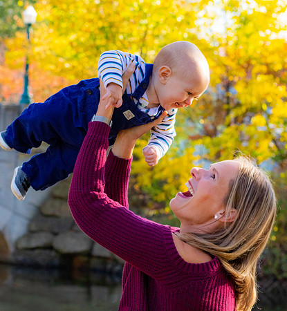 Mother and son portrait.